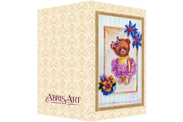 DIY Bead embroidery postcard kit