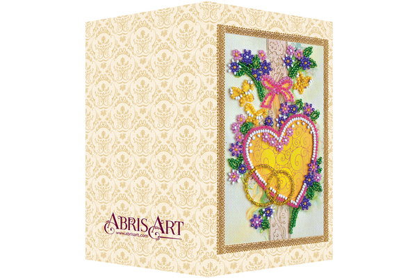 DIY Bead embroidery postcard kit