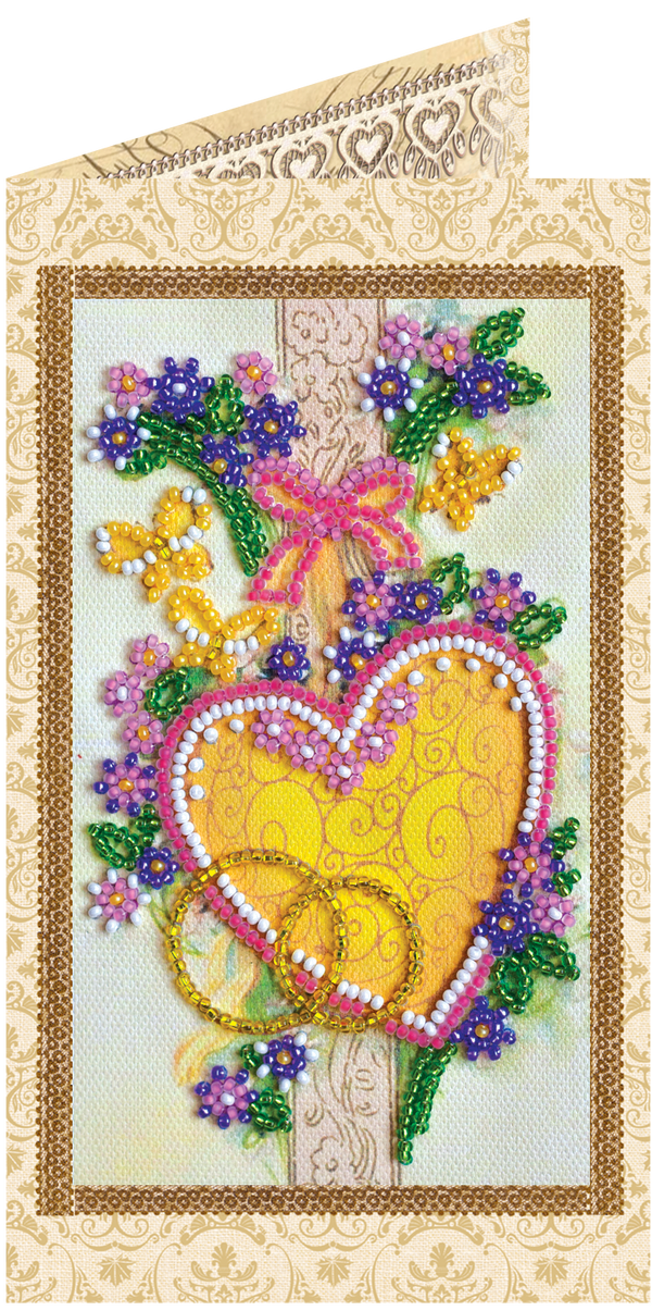 DIY Bead embroidery postcard kit