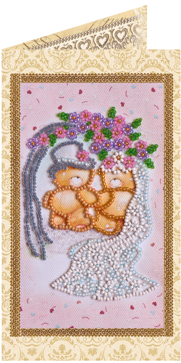 DIY Bead embroidery postcard kit