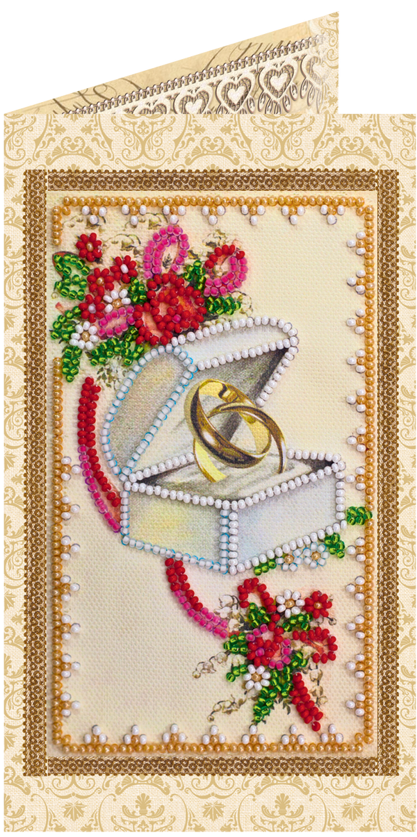 DIY Bead embroidery postcard kit