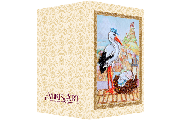 DIY Bead embroidery postcard kit