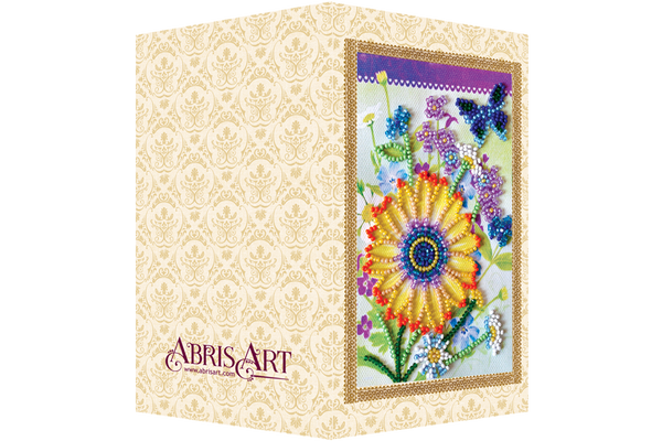 DIY Bead embroidery postcard kit