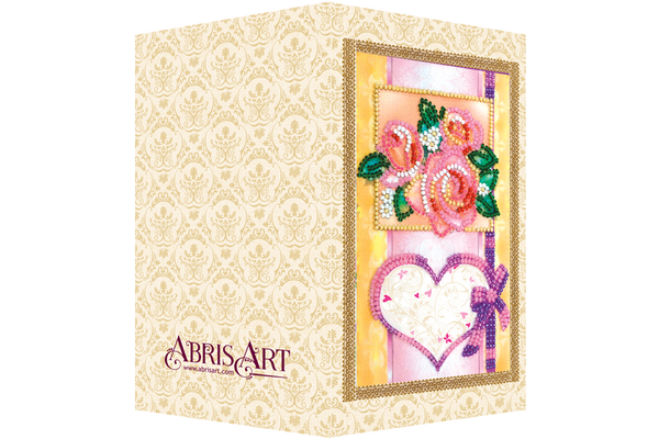 DIY Bead embroidery postcard kit