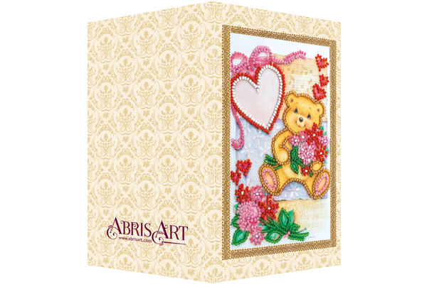 DIY Bead embroidery postcard kit