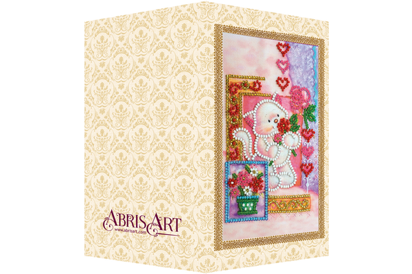 DIY Bead embroidery postcard kit