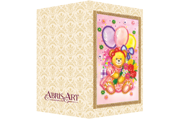 DIY Bead embroidery postcard kit