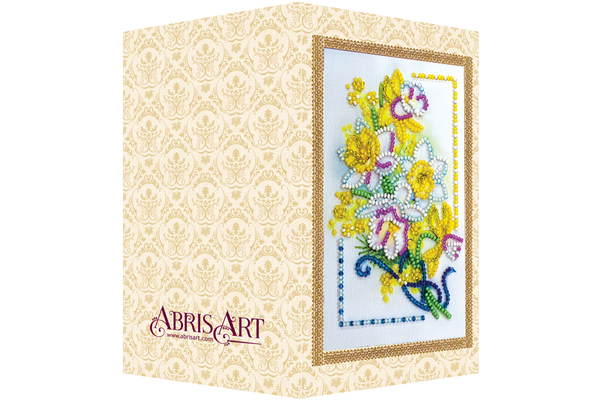 DIY Bead embroidery postcard kit