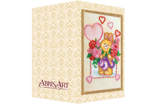 DIY Bead embroidery postcard kit