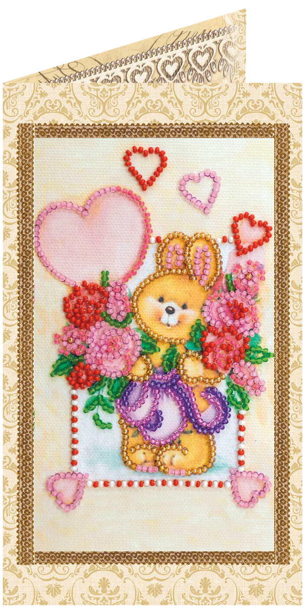 DIY Bead embroidery postcard kit