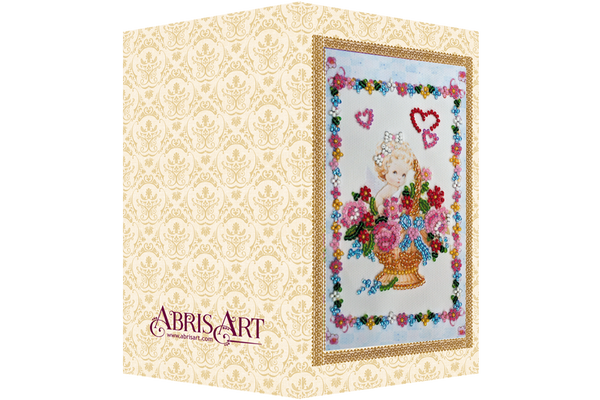 DIY Bead embroidery postcard kit