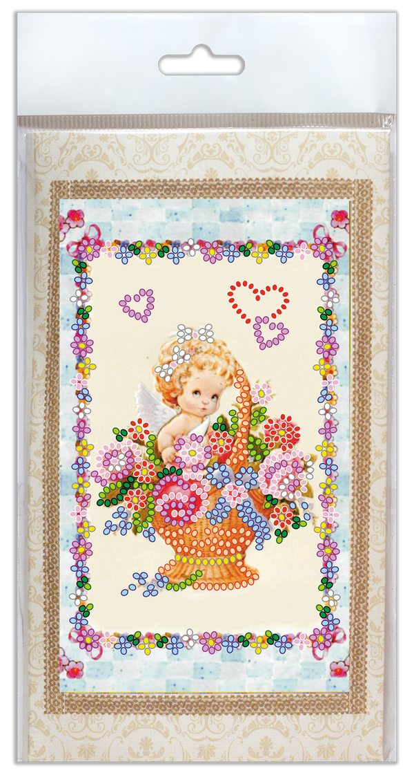 DIY Bead embroidery postcard kit