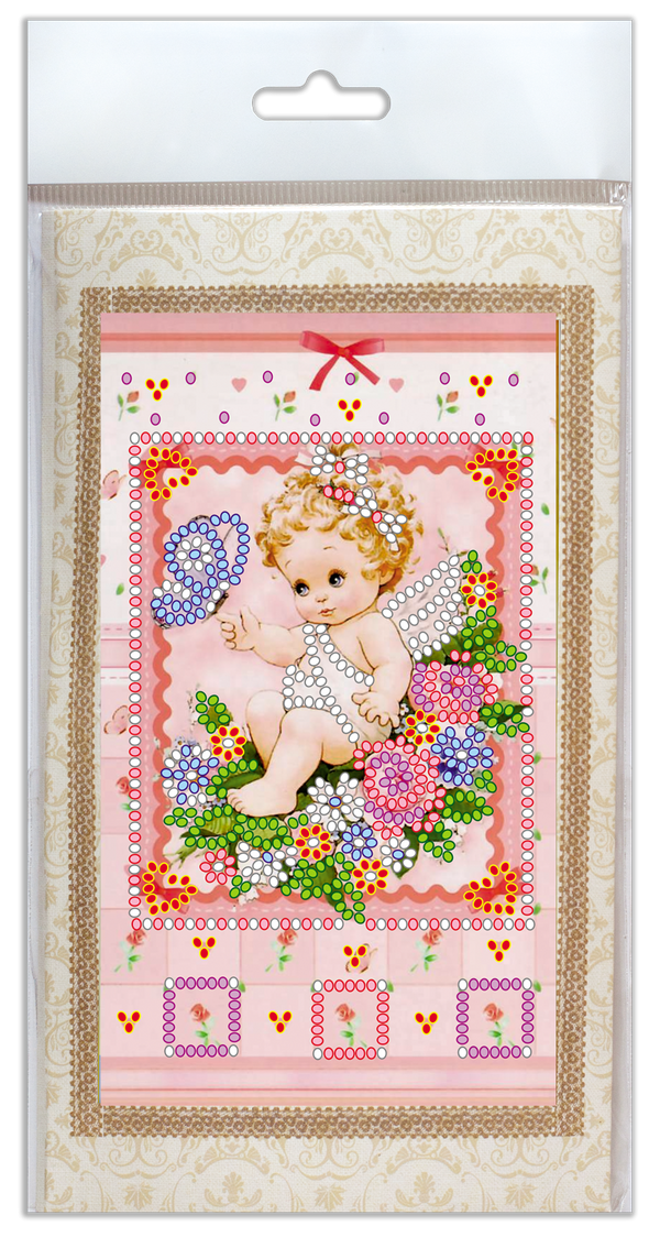 DIY Bead embroidery postcard kit