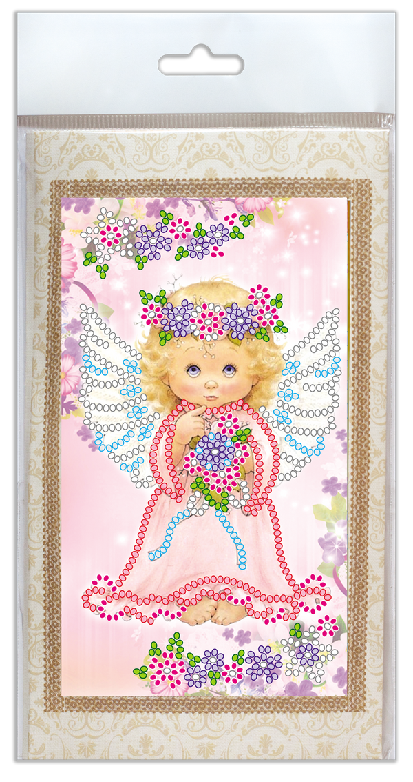 DIY Bead embroidery postcard kit