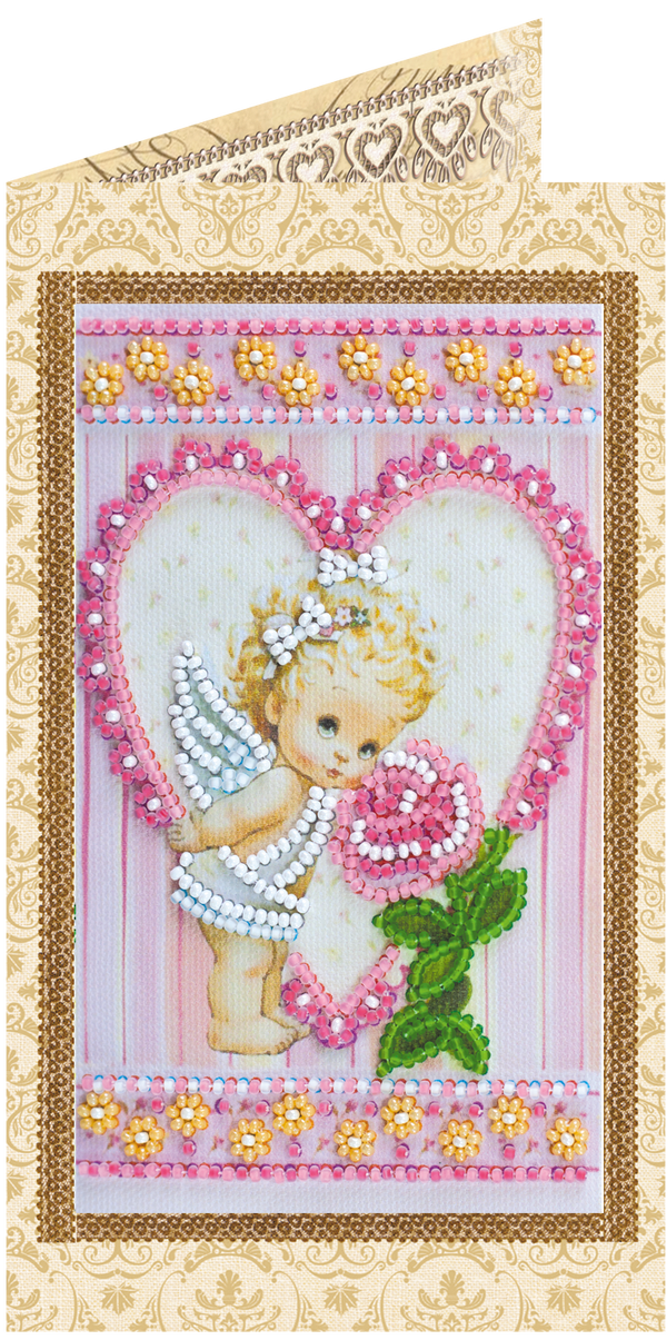 DIY Bead embroidery postcard kit