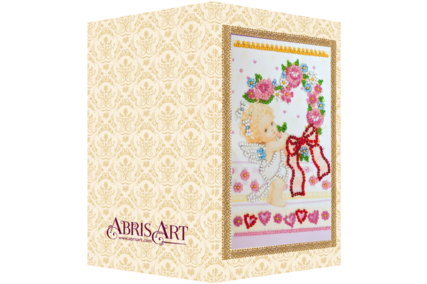 DIY Bead embroidery postcard kit