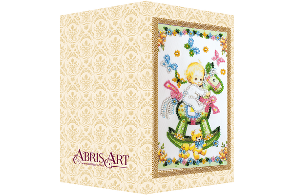 DIY Bead embroidery postcard kit