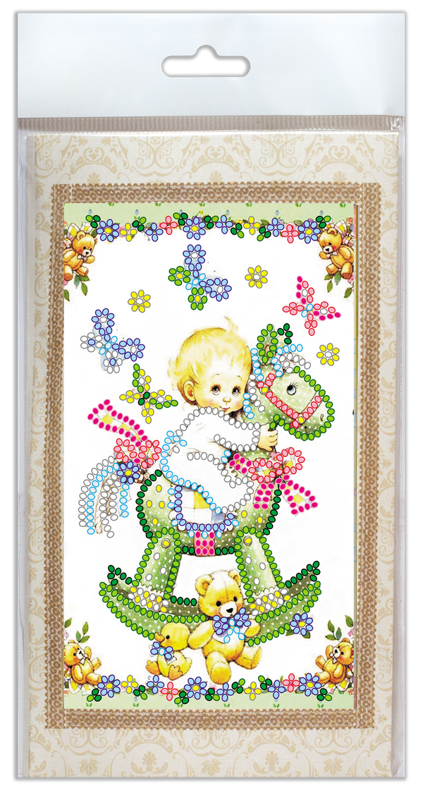 DIY Bead embroidery postcard kit