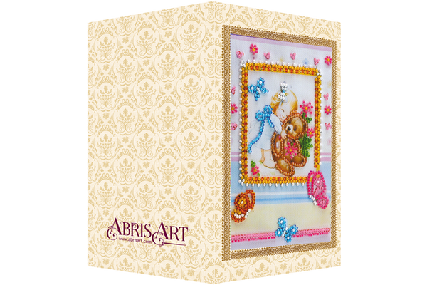 DIY Bead embroidery postcard kit