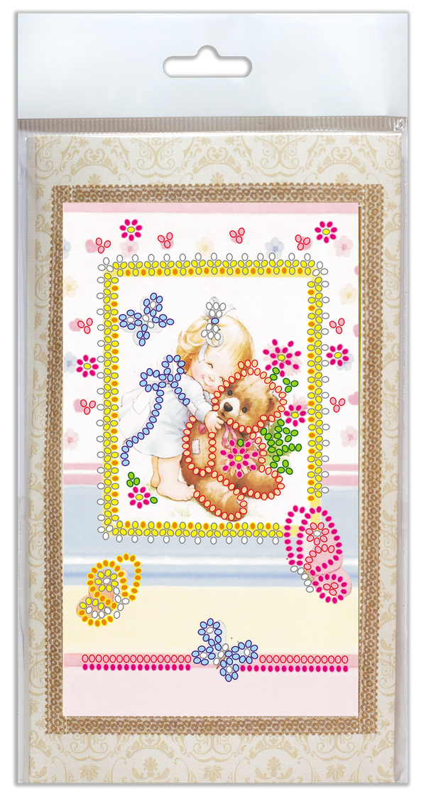 DIY Bead embroidery postcard kit