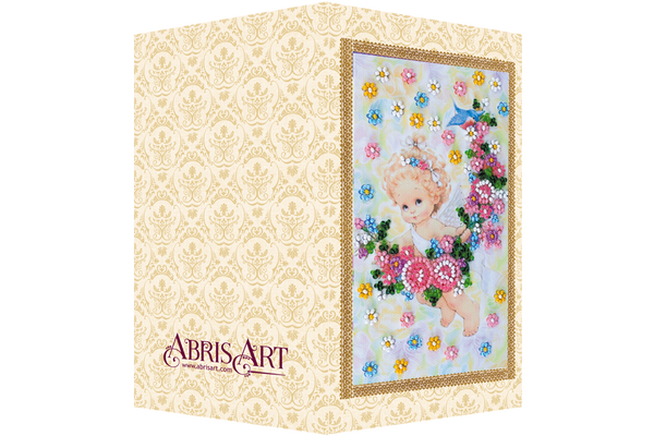 DIY Bead embroidery postcard kit