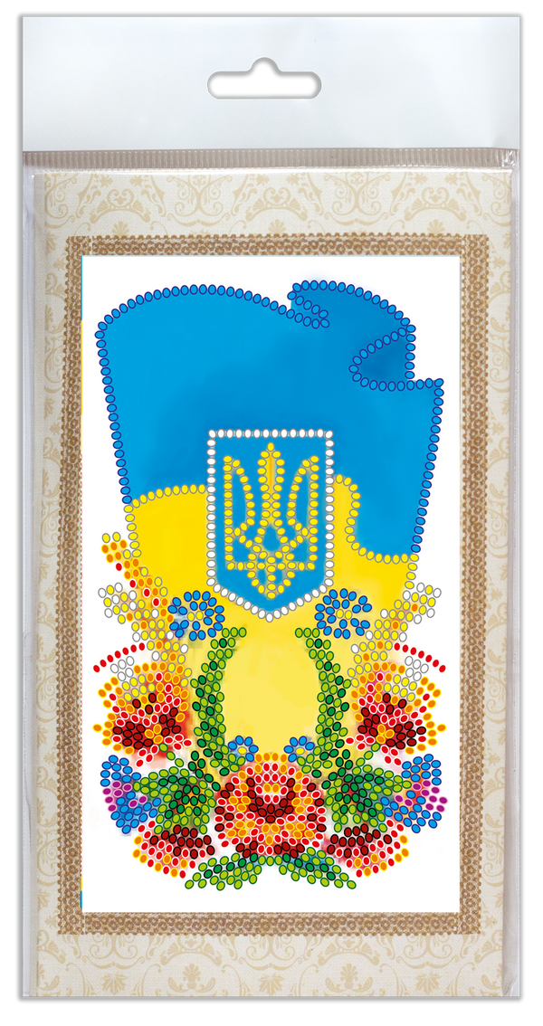 DIY Bead embroidery postcard kit