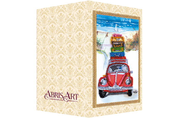 DIY Bead embroidery postcard kit