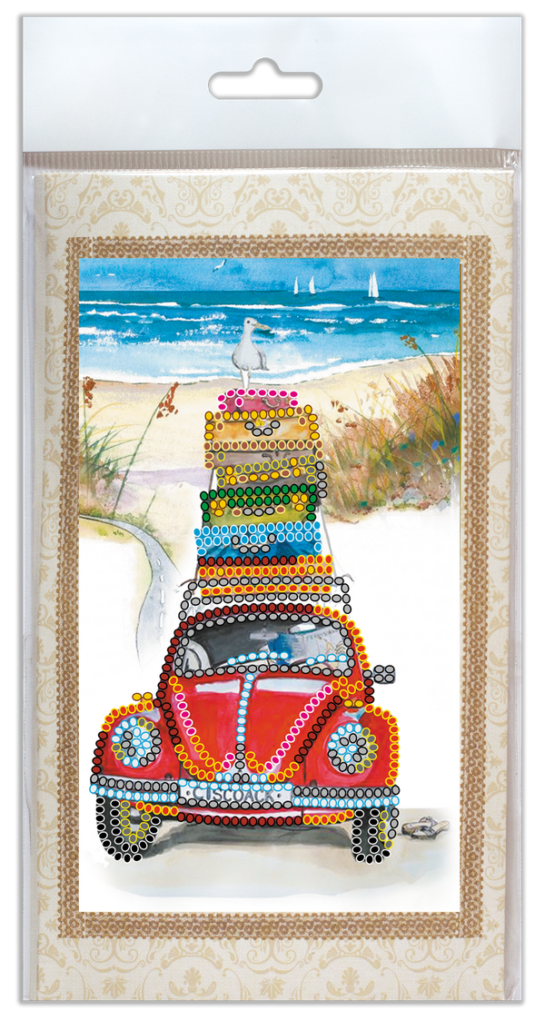 DIY Bead embroidery postcard kit