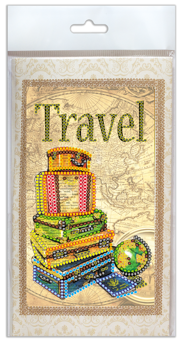 DIY Bead embroidery postcard kit