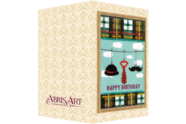 DIY Bead embroidery postcard kit