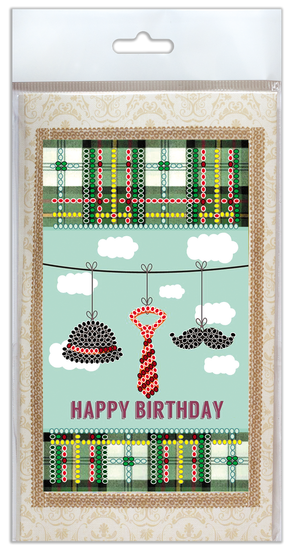 DIY Bead embroidery postcard kit