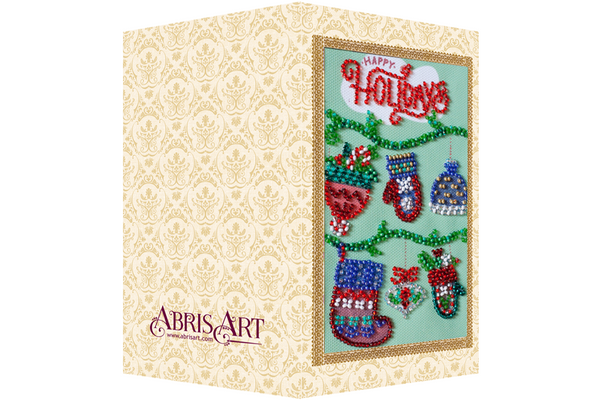 DIY Bead embroidery postcard kit