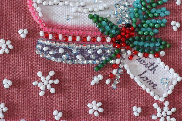 DIY Bead embroidery postcard kit