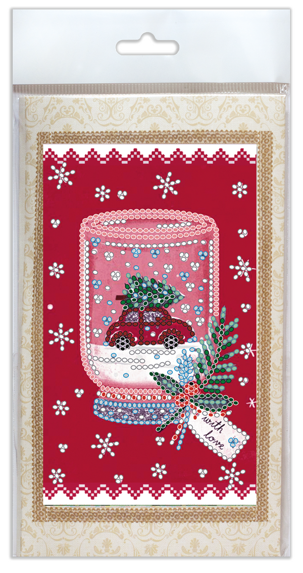 DIY Bead embroidery postcard kit