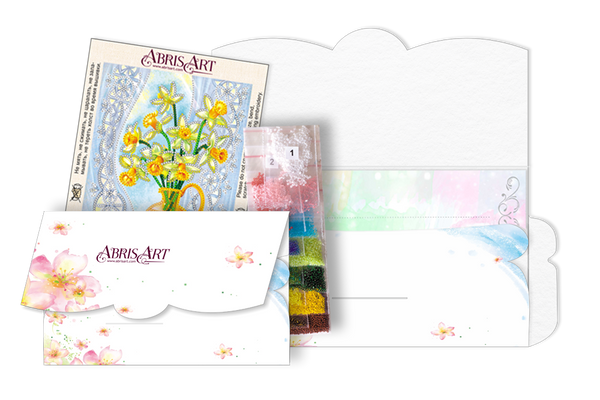 DIY Bead embroidery postcard kit