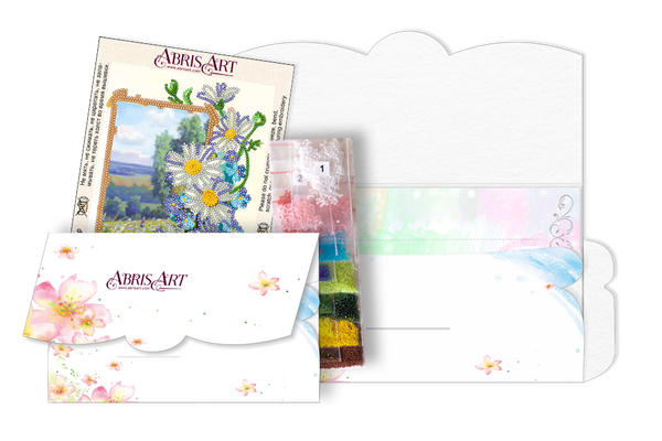 DIY Bead embroidery postcard kit