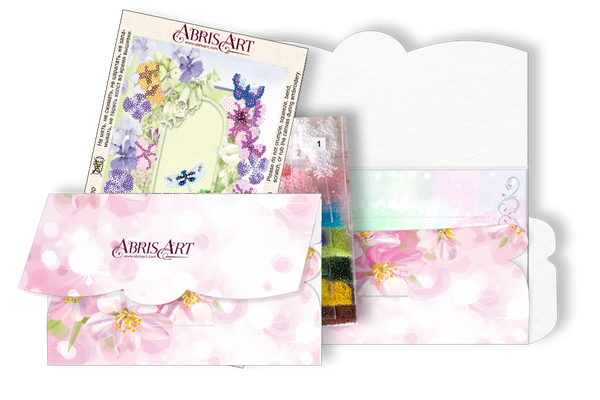 DIY Bead embroidery postcard kit