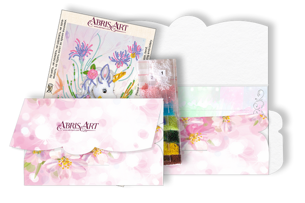 DIY Bead embroidery postcard kit