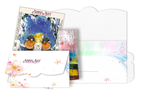 DIY Bead embroidery postcard kit