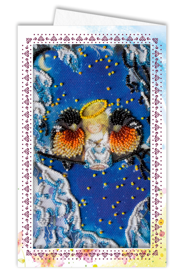 DIY Bead embroidery postcard kit