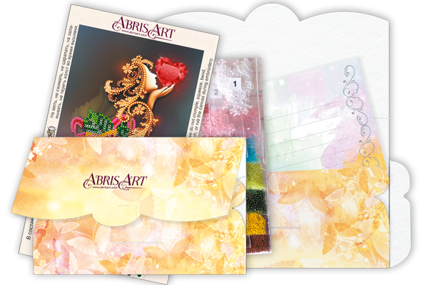 DIY Bead embroidery postcard kit