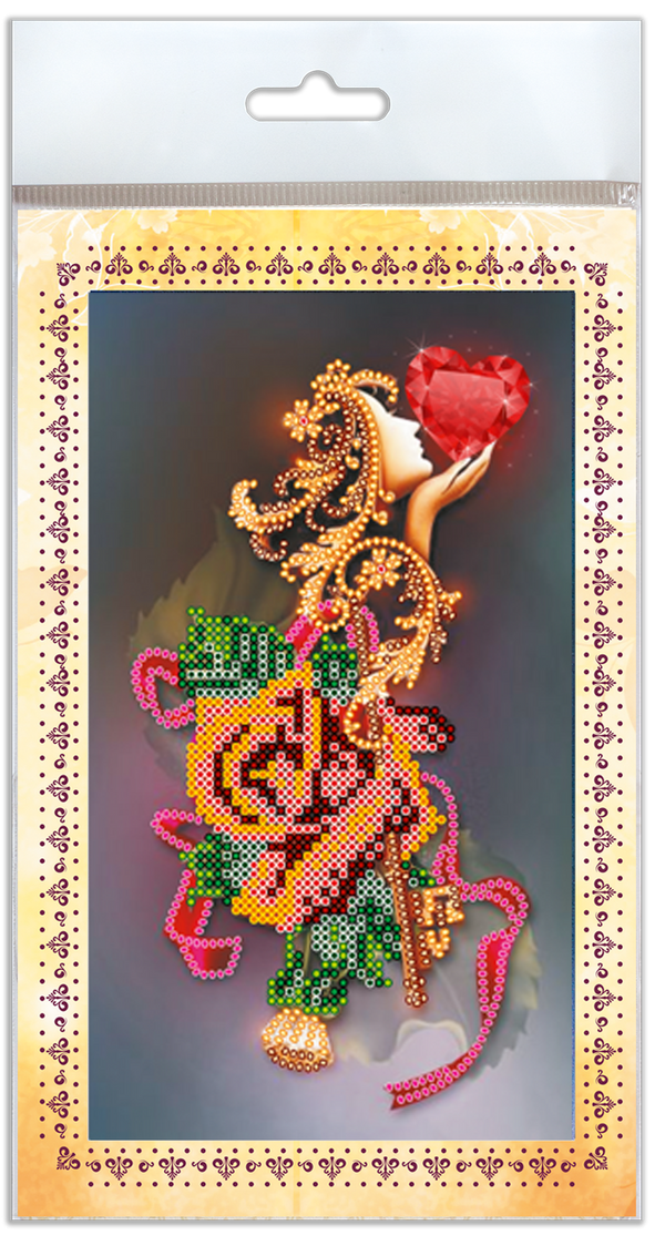 DIY Bead embroidery postcard kit