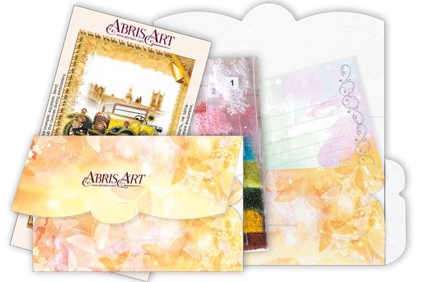 DIY Bead embroidery postcard kit