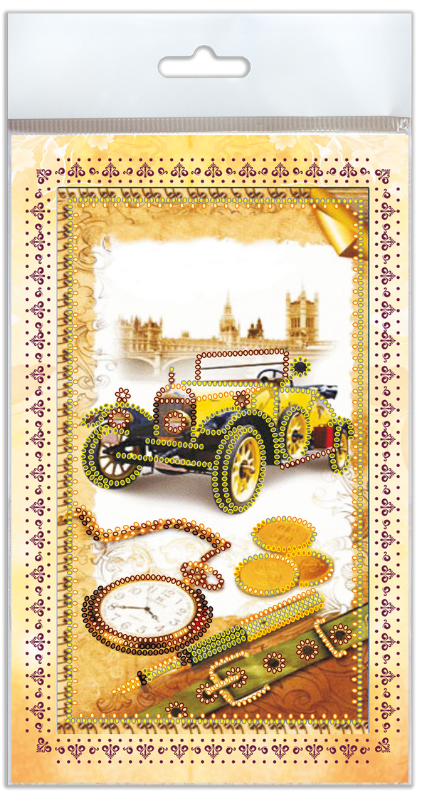 DIY Bead embroidery postcard kit