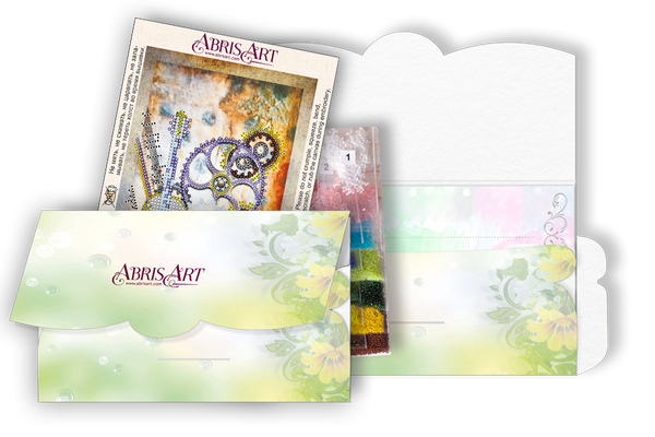 DIY Bead embroidery postcard kit