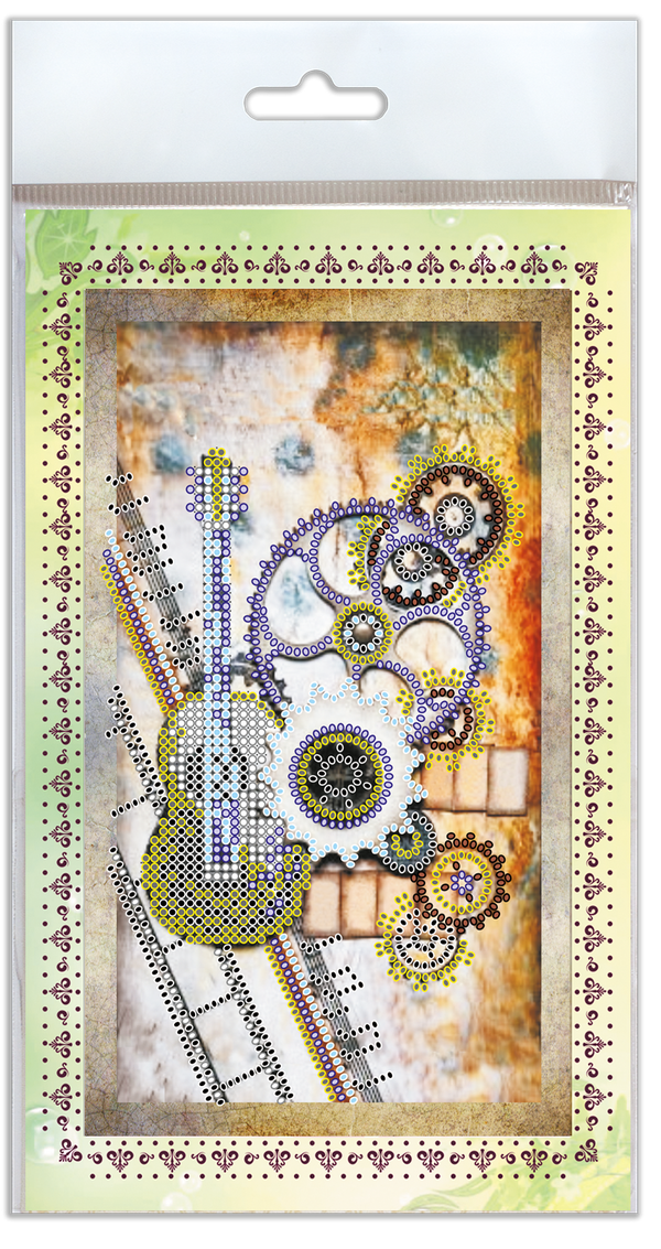 DIY Bead embroidery postcard kit