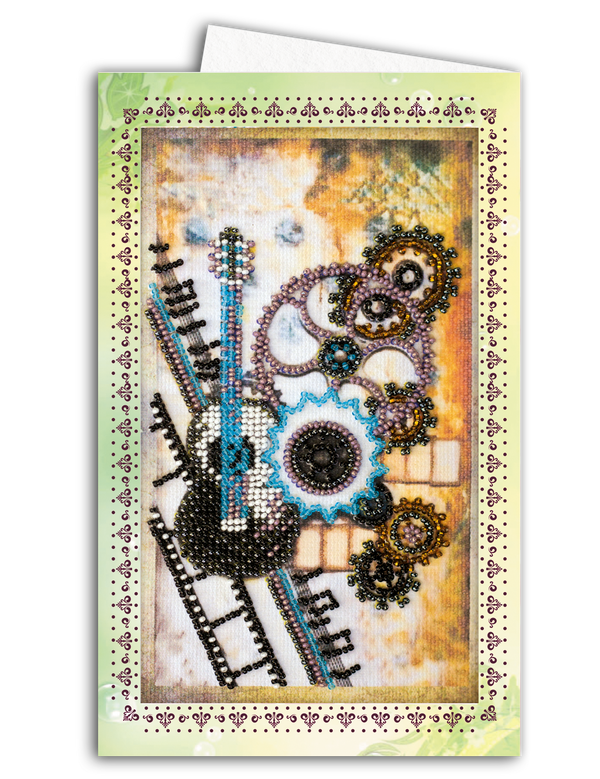DIY Bead embroidery postcard kit