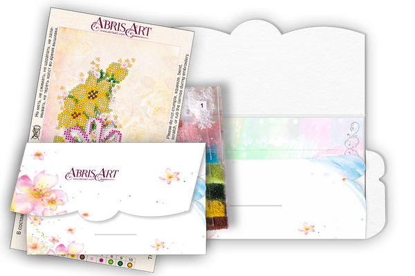 DIY Bead embroidery postcard kit