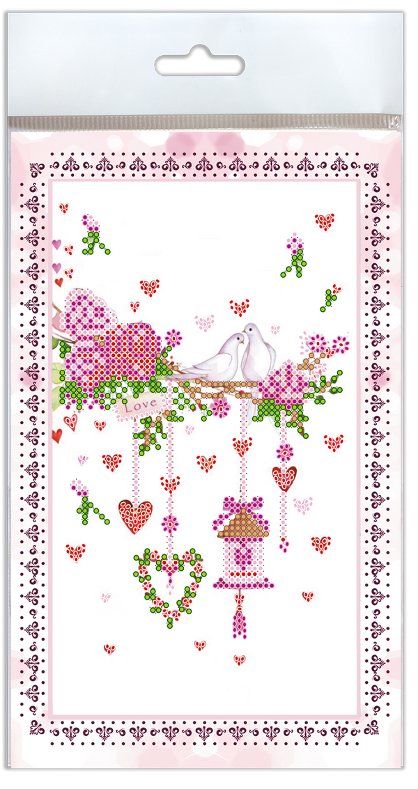 DIY Bead embroidery postcard kit