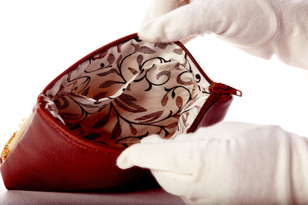 DIY Bead Embroidery kit Leatherette cosmetic bag